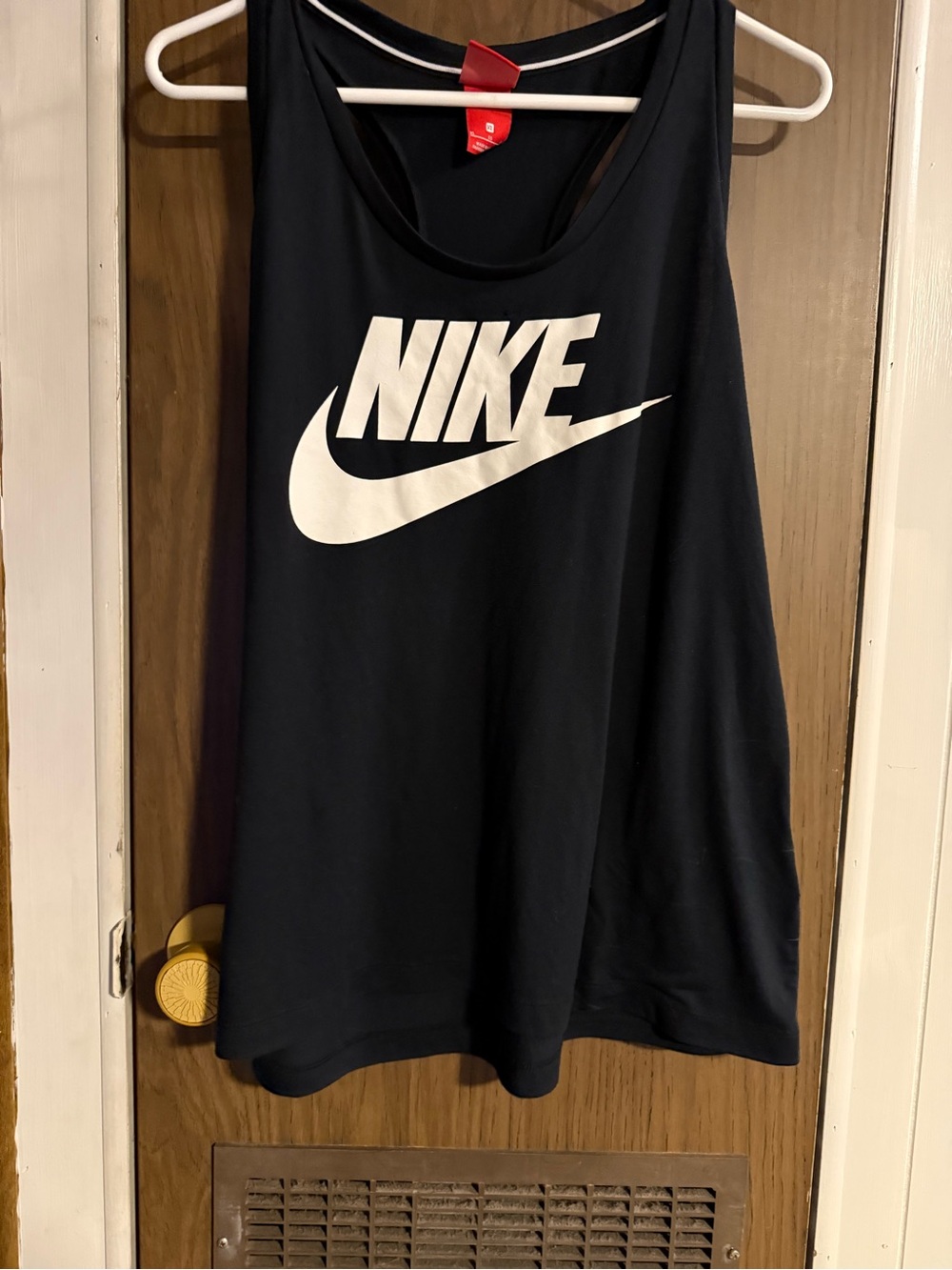 Nike Black Tank Top with White Logo